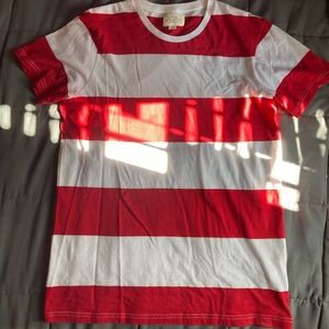 Red and white stripped t-shirt